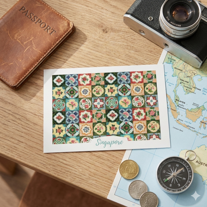 Postcard - Tiles 1 — detail view