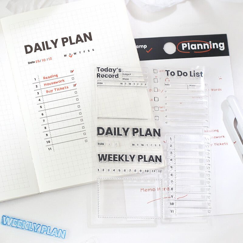 BGM Clear Stamp: Diary - Record Efficiency — detail view