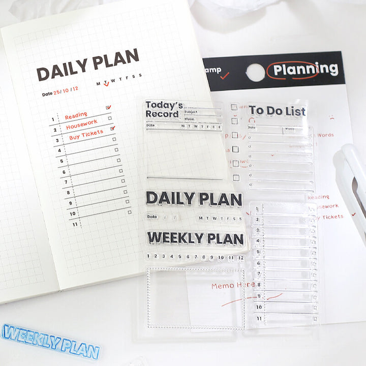 BGM Clear Stamp: Diary - Record Efficiency — detail view