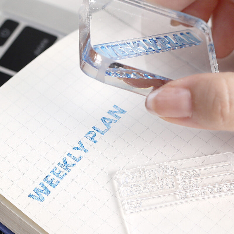 BGM Clear Stamp: Diary - Record Efficiency — with packaging