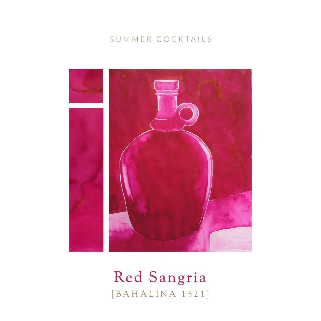 Vinta Inks Summer Cocktails 30ml Bottled Ink - Red Sangria [Bahalina 1521] — with pen