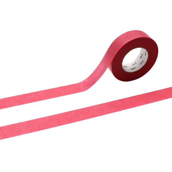 MT Ganshin Washi Tape - Red — roll front