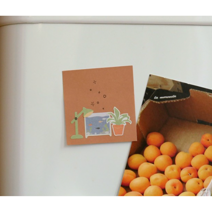 Suatelier Daily Deco Sticker - Retro Office — flat lay