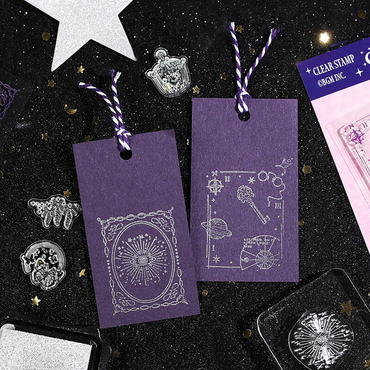 BGM Clear Stamp: Diary - Retro Star Moon Poem — detail view