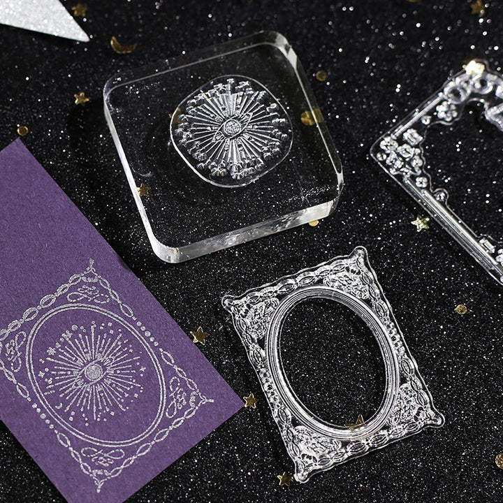 BGM Clear Stamp: Diary - Retro Star Moon Poem — with packaging