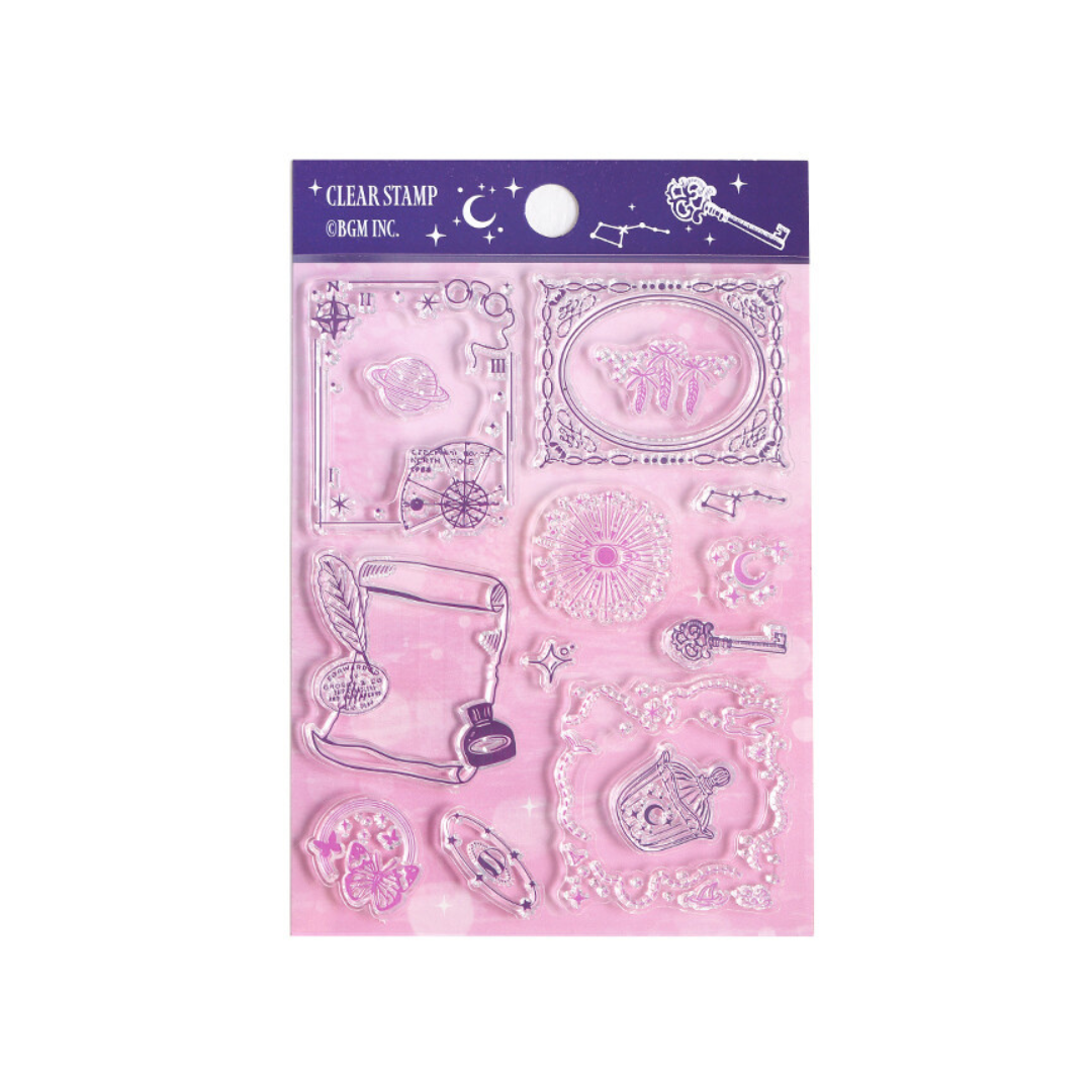 BGM Clear Stamp: Diary - Retro Star Moon Poem — side view