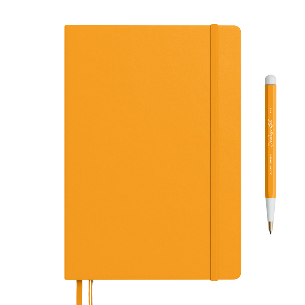Leuchtturm1917 A5 Medium Hardcover Notebook (Thick, 411 Pages) in Plain / Rising Sun — Leuchtturm1917 notebook — quality writing journal with premium paper, at Cityluxe Singapore stationery store