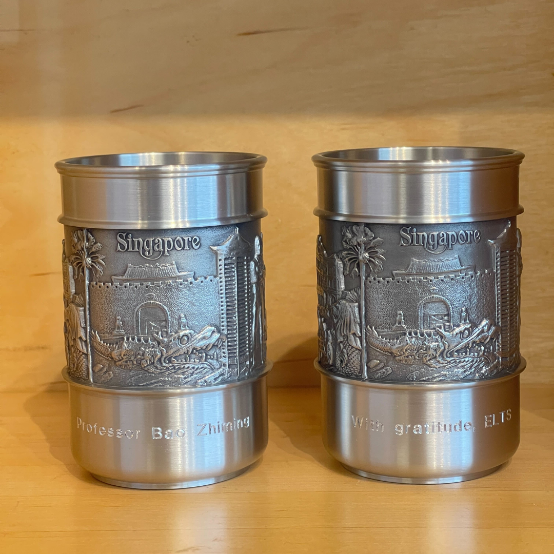 Royal Selangor Singapore Scenes Tumbler Pair — Royal Selangor fountain pen ink — premium bottled ink for writing, at Cityluxe Singapore