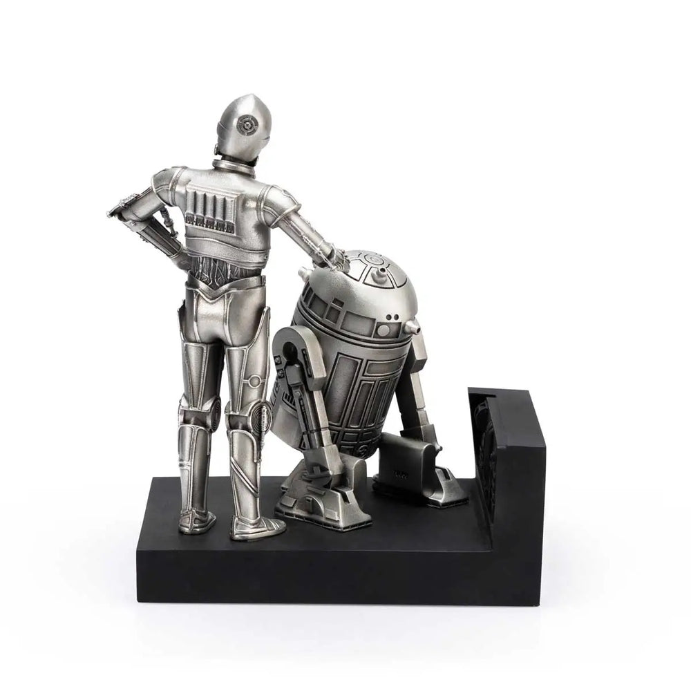 Royal Selangor Starwars Figurine - C-3PO and R2-D2 Endor — side view