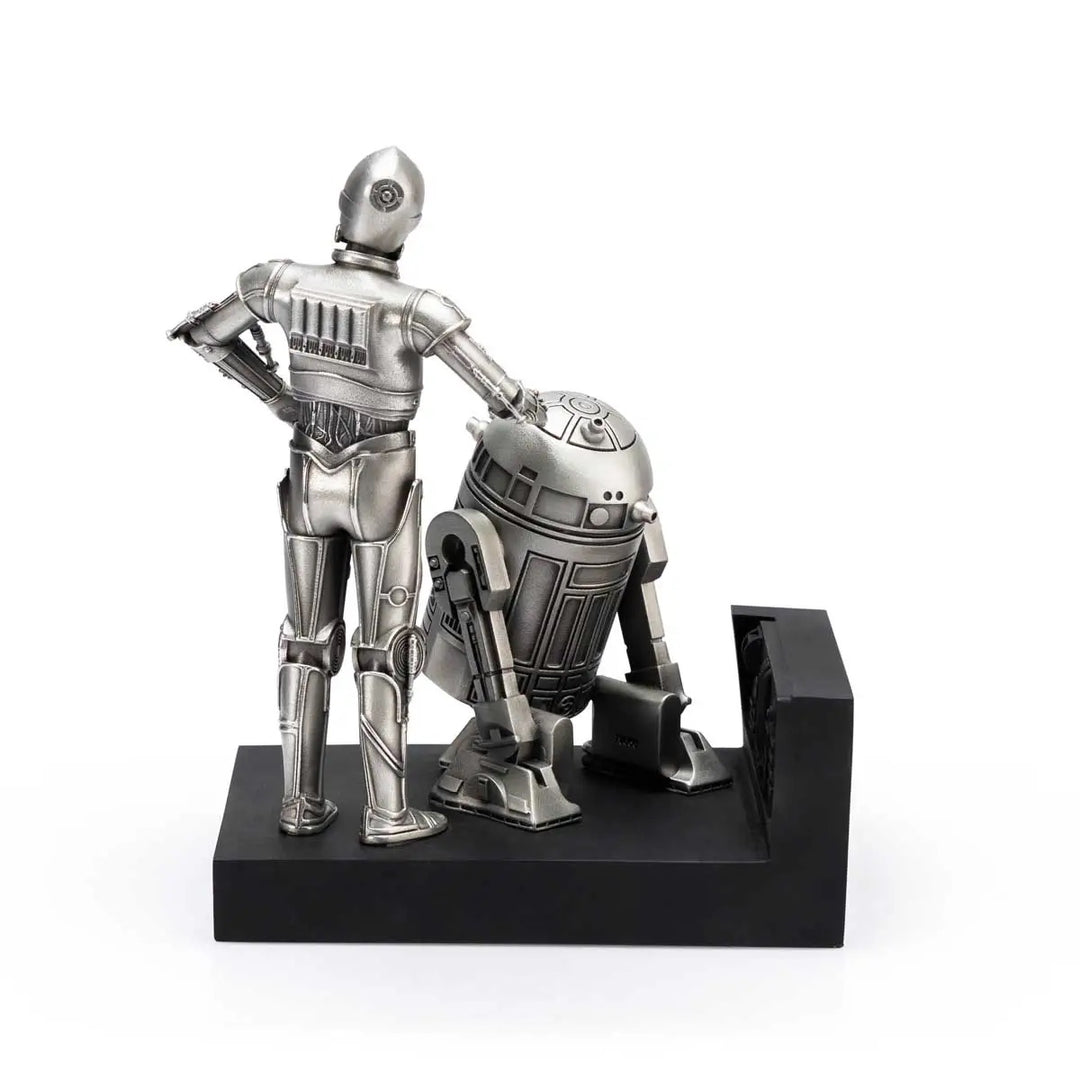 Royal Selangor Starwars Figurine - C-3PO and R2-D2 Endor — side view