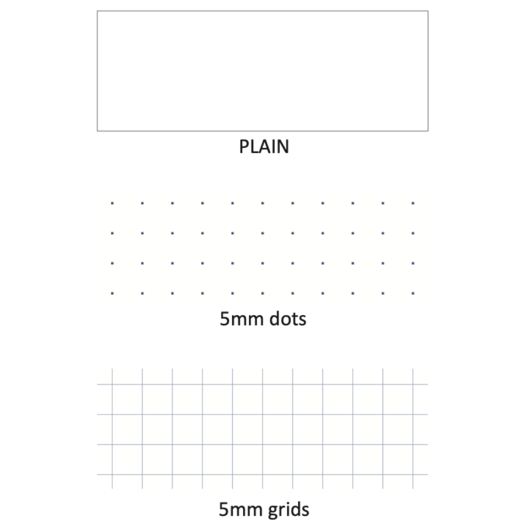 Sanzen Tomoe River FP A5 Softcover Notebook - Dotted (160 pages) — ruling detail