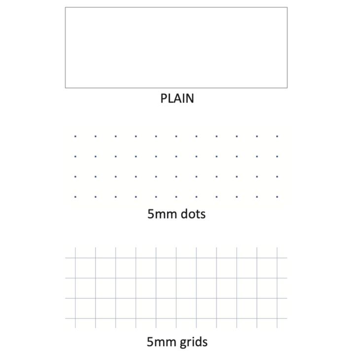 Sanzen Tomoe River FP A5 Softcover Notebook - Grid (160 pages) — ruling detail