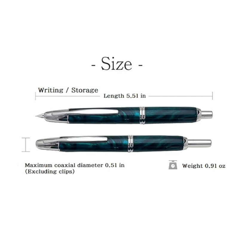 Pilot Capless (Vanish Point) SE Fountain Pen Marble Black,Marble Green,Marble Blue,Marble Orange,Marble Red,18K Gold Rhodi…