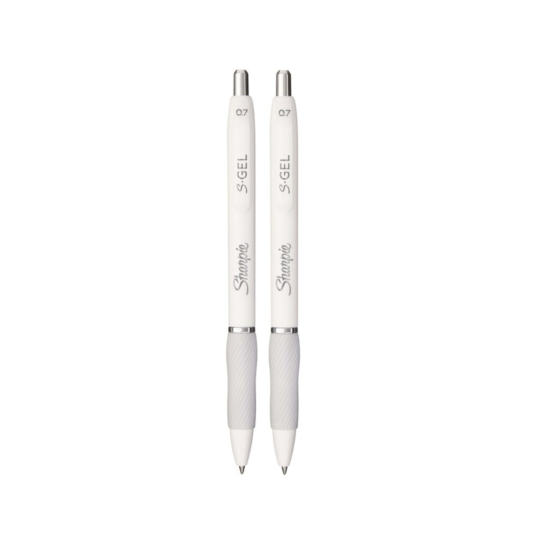 Sharpie S Gel Ballpoint Pen 0.7 mm 2s &amp; Post-it Page Marker 5 Pads 15mm x 50mm | Sharpie X 3M Journal Pack | — uncapped wi…