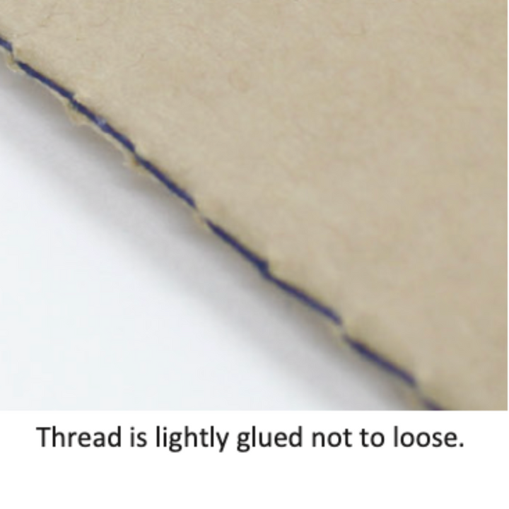 Sanzen Tomoe River FP A5 Stitch Notebook - Dotted (64 pages) — open spread