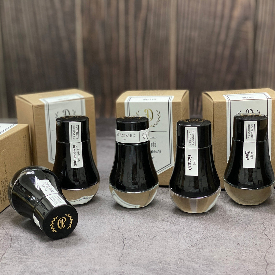 Dominant Industry Standard 25ml Ink Bottle Downpour 114 — Dominant Industry fountain pen ink — premium bottled ink for writing, at Cityluxe Singapore