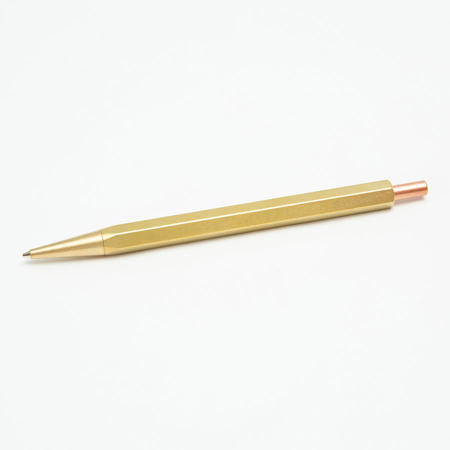 Ystudio Classic Revolve - Mechanical Pencil Lite - Brass — with packaging