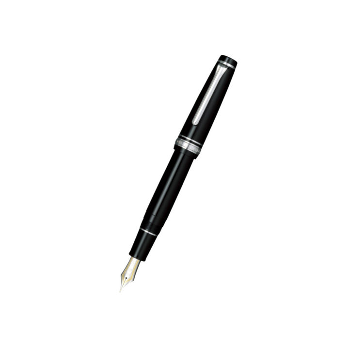 Sailor Professional Gear 21k Nib Fountain Pen - Black with Rhodium Accent [Pre-Order] — capped