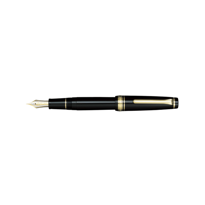 Sailor Professional Gear 21k Nib Fountain Pen - Black with Gold Accent [Pre-Order] — nib close-up
