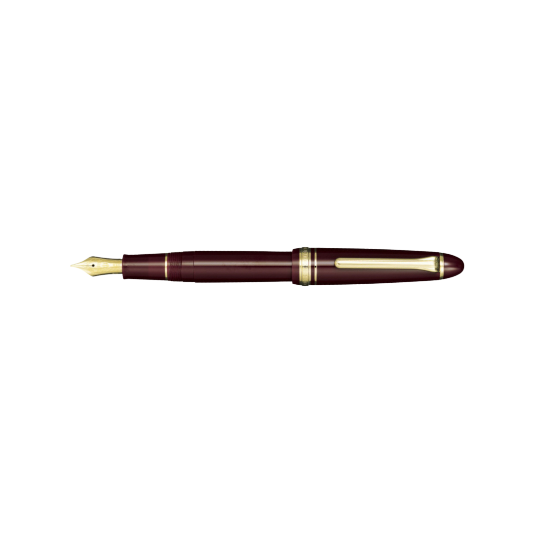 Sailor 1911S 14k Nib Fountain Pen - Maroon with Gold Accent [Pre-Order] — nib close-up