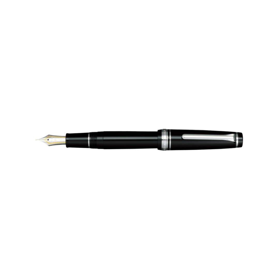 Sailor Professional Gear 21k Nib Fountain Pen - Black with Rhodium Accent [Pre-Order] — nib close-up