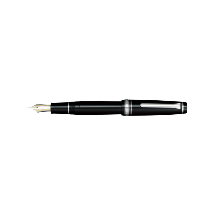 Sailor Professional Gear 21k Nib Fountain Pen - Black with Rhodium Accent [Pre-Order] — nib close-up