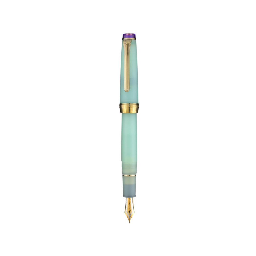 Sailor Shikiori 21k Nib Fountain Pen - Sound of Rainfall, Spring Rain [Pre-Order] — uncapped with cap posted
