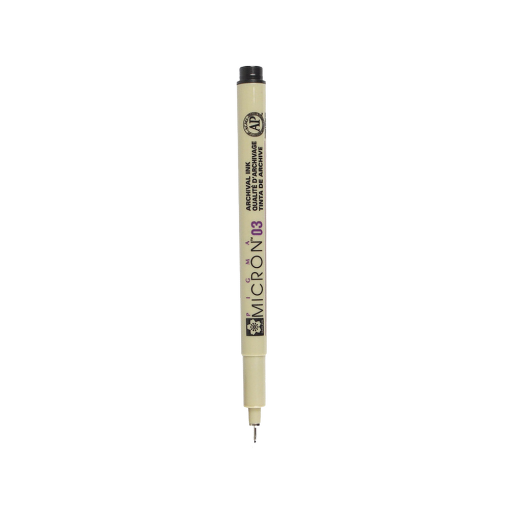 Sakura Pigma Micron 03 Black — side view
