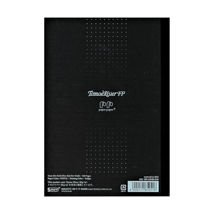 Sanzen Tomoe River FP A5 Softcover Notebook - Dotted (160 pages) — open spread