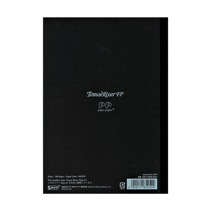 Sanzen Tomoe River FP A5 Softcover Notebook - Plain (160 pages) — open spread