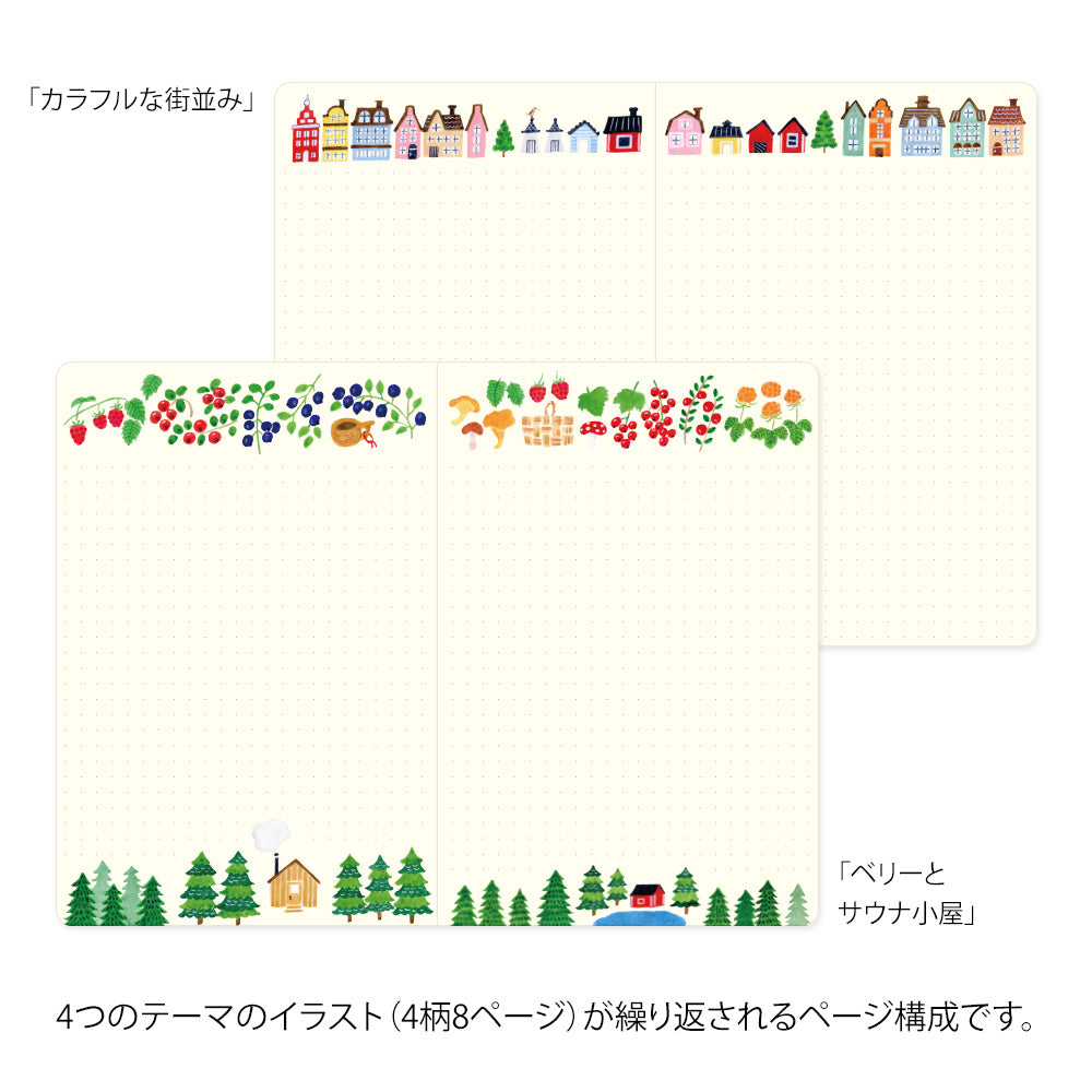 Midori Yuru Log Notebook [B6] - Scandinavia — back cover
