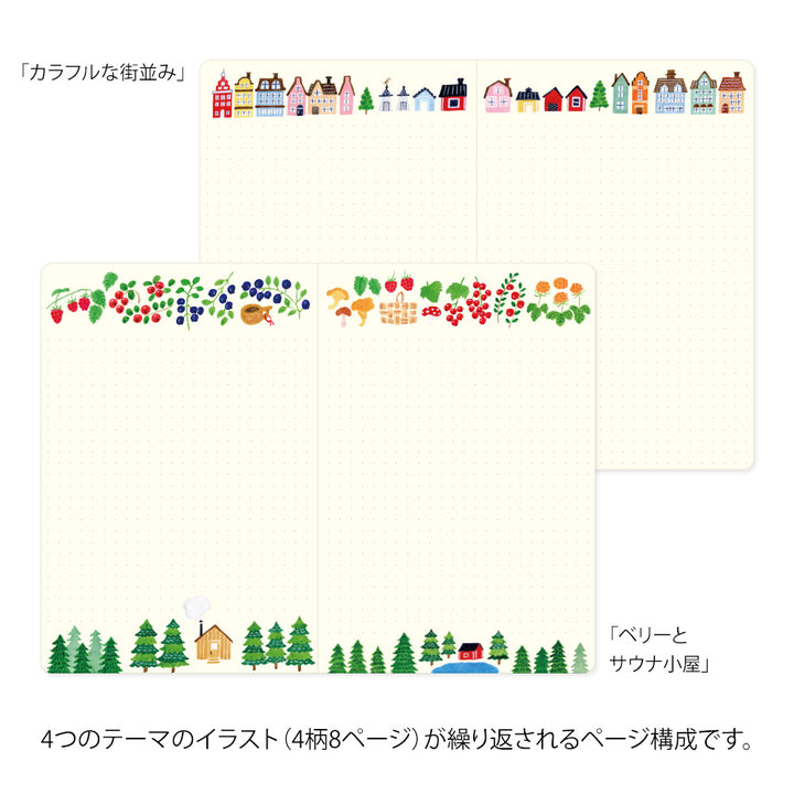 Midori Yuru Log Notebook [B6] - Scandinavia — back cover