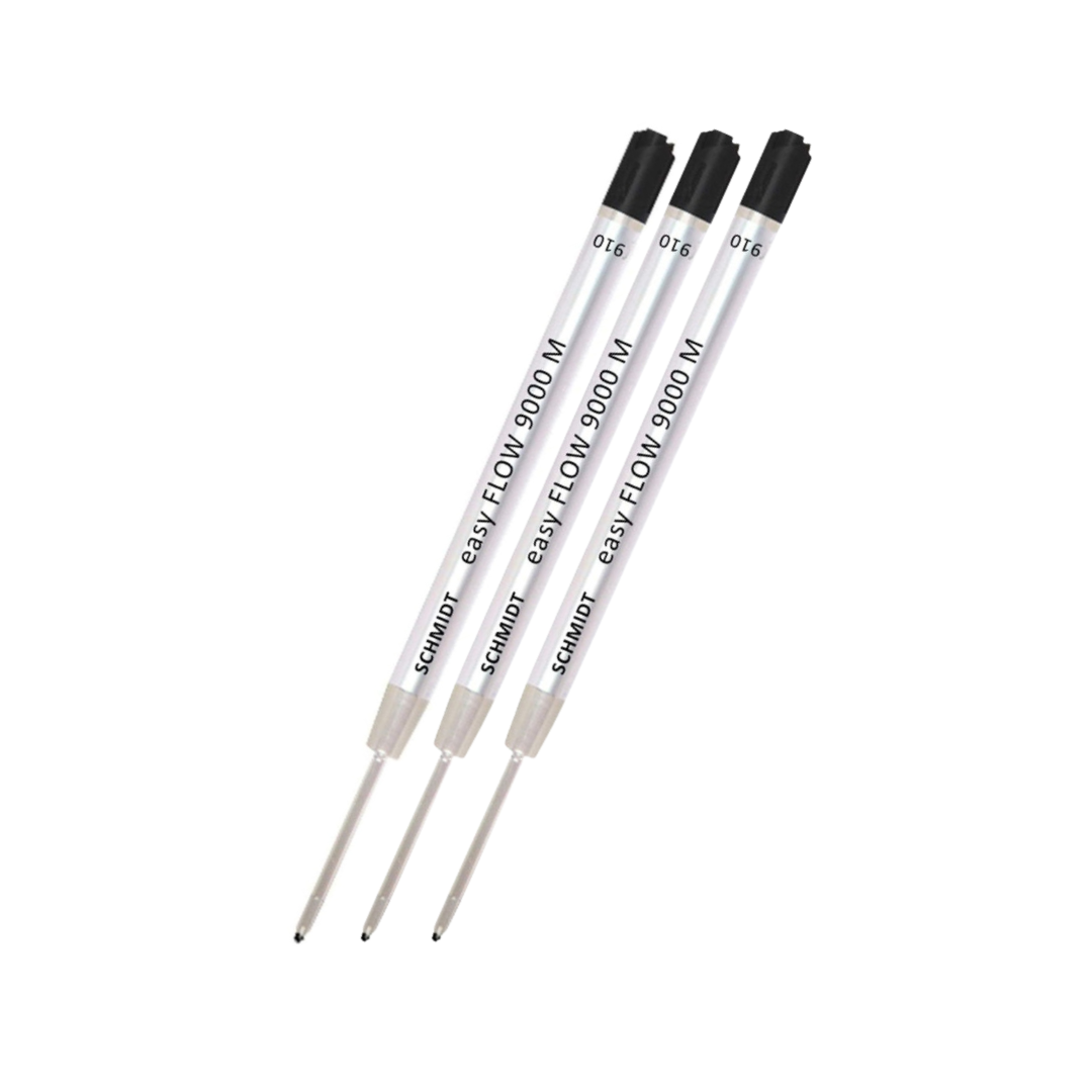 Schmidt EasyFlow 9000 Hybrid Ballpoint Pen Refill - Black | Medium — capped