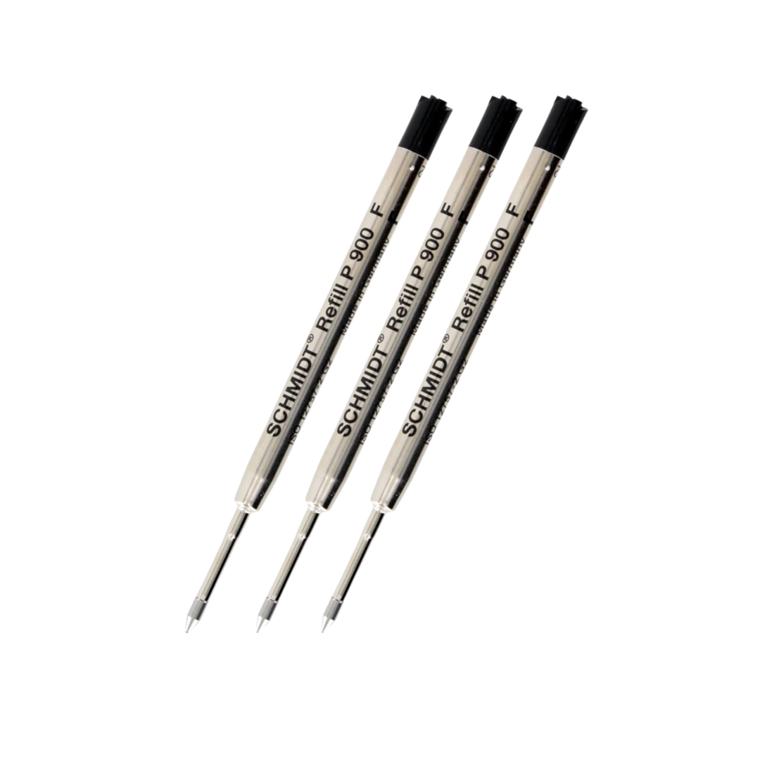 Schmidt P900 Ballpoint Pen Black Refill -  Black | Fine — capped