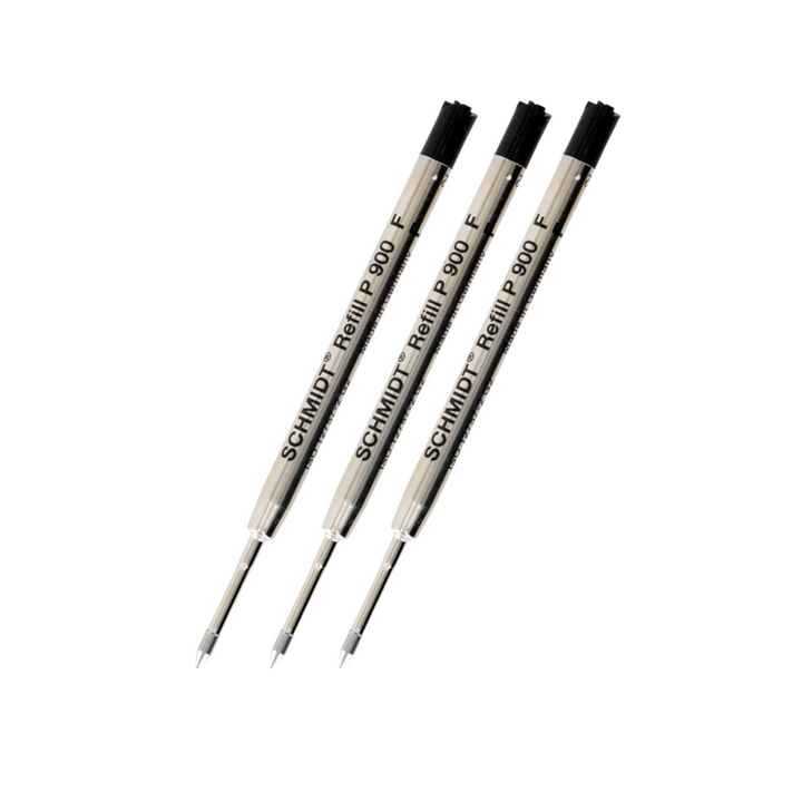 Schmidt P900 Ballpoint Pen Black Refill -  Black | Fine — capped