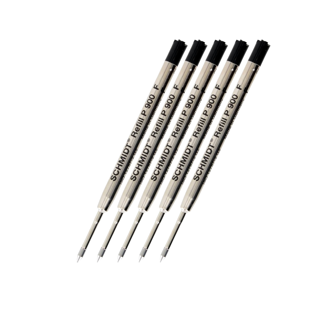 Schmidt P900 Ballpoint Pen Black Refill -  Black | Fine — tip detail