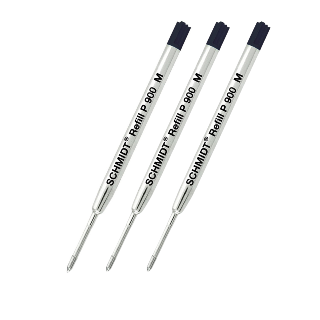 Schmidt P900 Ballpoint Pen Refill - Black | Medium — capped