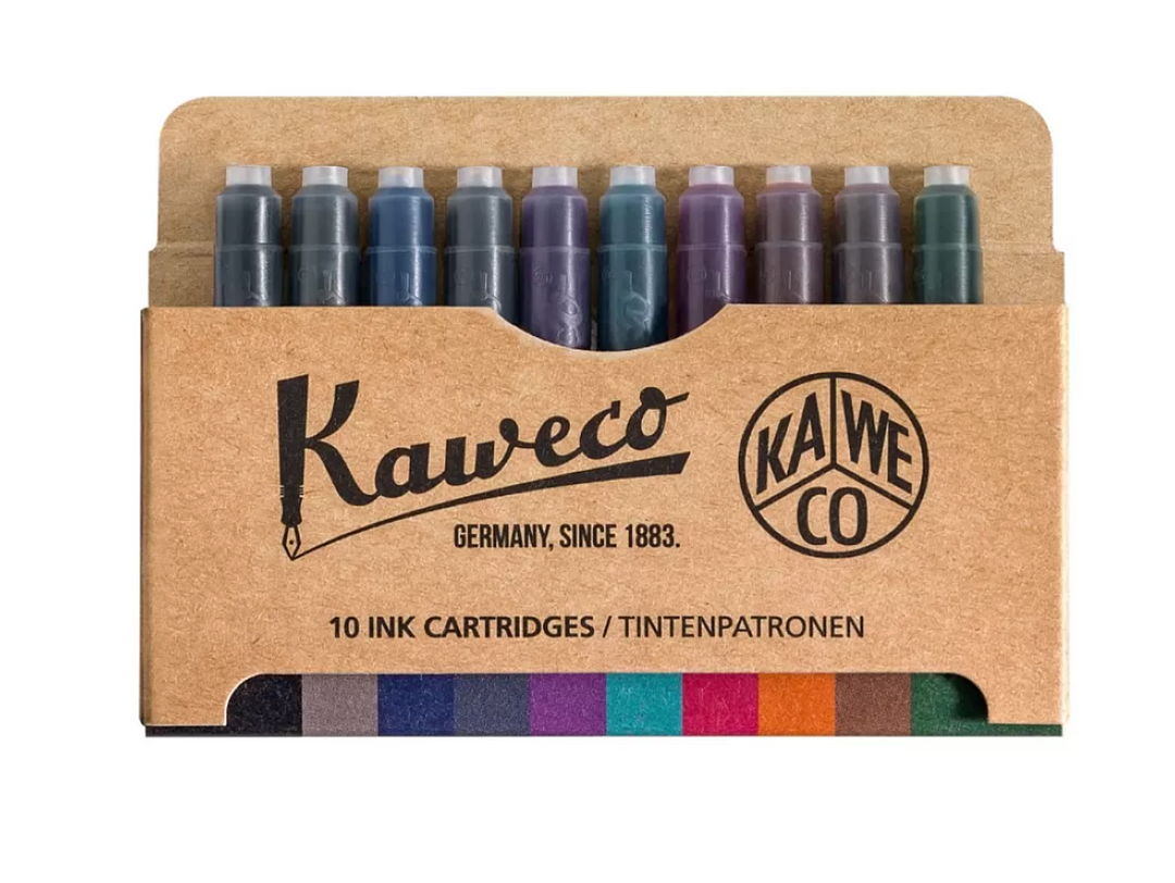 Kaweco EBONIT Sport 140 Years Anniversary Edition Fountain Pen Set — flat lay