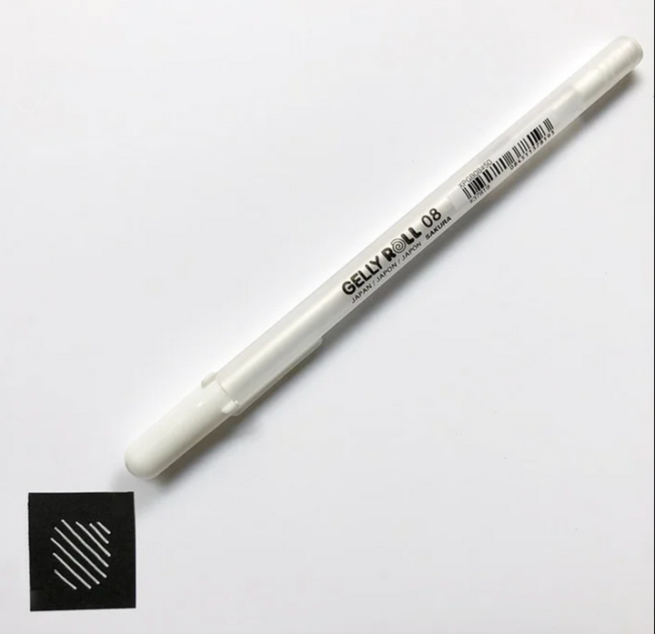 Sakura Gelly Roll Gel Pens, Opaque Bright White Ink, Medium Point — with packaging