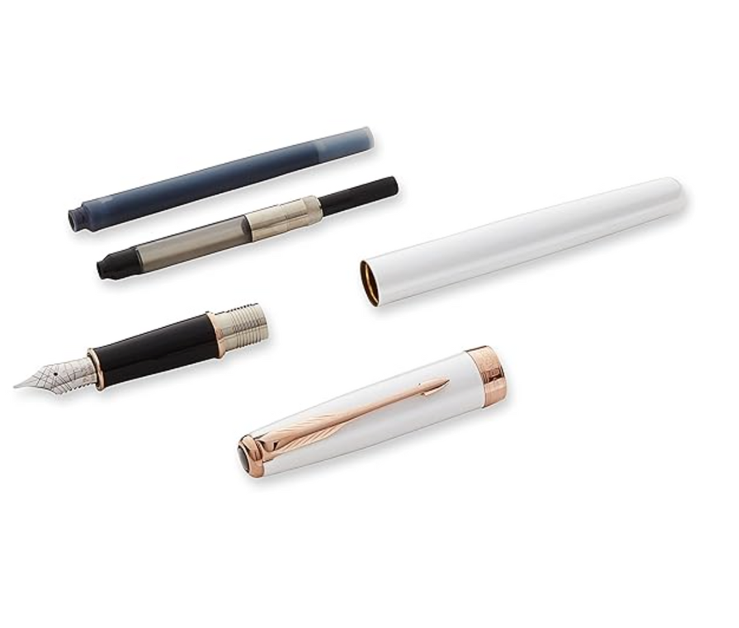 Parker Sonnet Pearl Lacquer 18k Gold Nib Fountain Pen - Medium Nib — with packaging