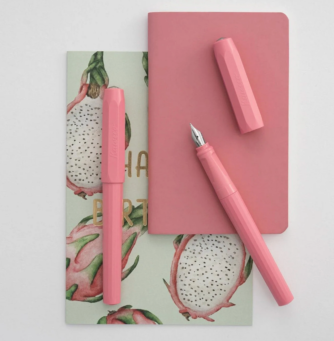 Kaweco Perkeo Fountain Pen - Peony Blossom — flat lay