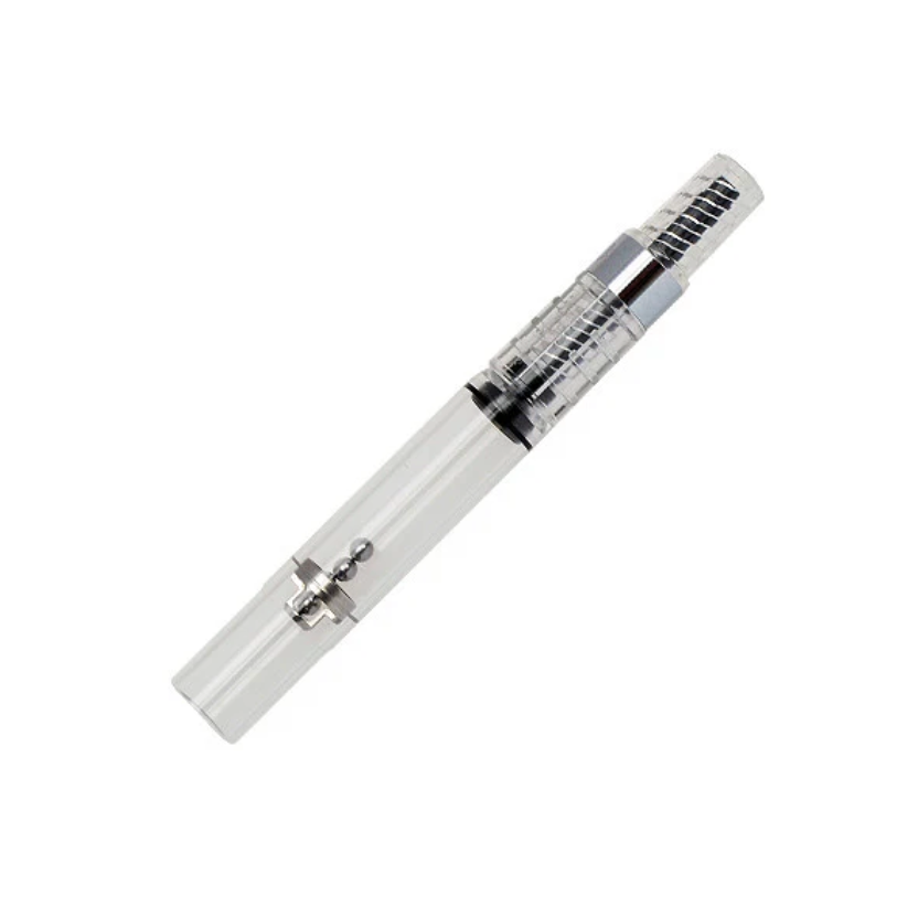 Pilot Explorer Fountain Pen Clear (Medium Nib) + Converter + Iroshizuku Ink 50ml Gift Set — nib close-up