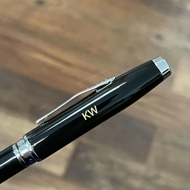 Cross Coventry Rollerball Pen in Black Lacquer With Gold Tone — Cross rollerball pen — fluid gel ink writing instrument, at Cityluxe Singapore