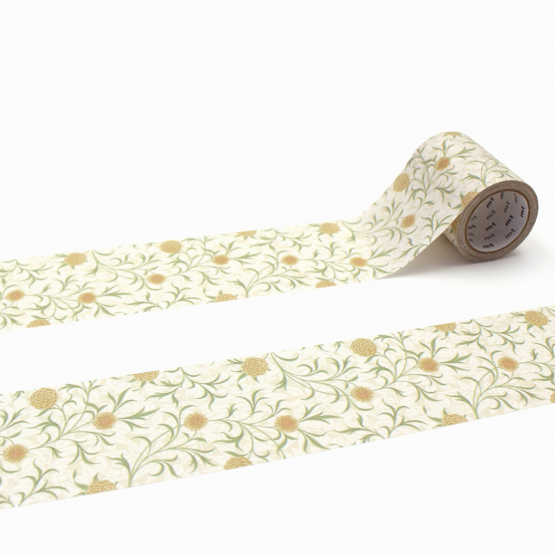 MT × Morris ＆ Co. Washi Tape - Scroll and Flower — roll front