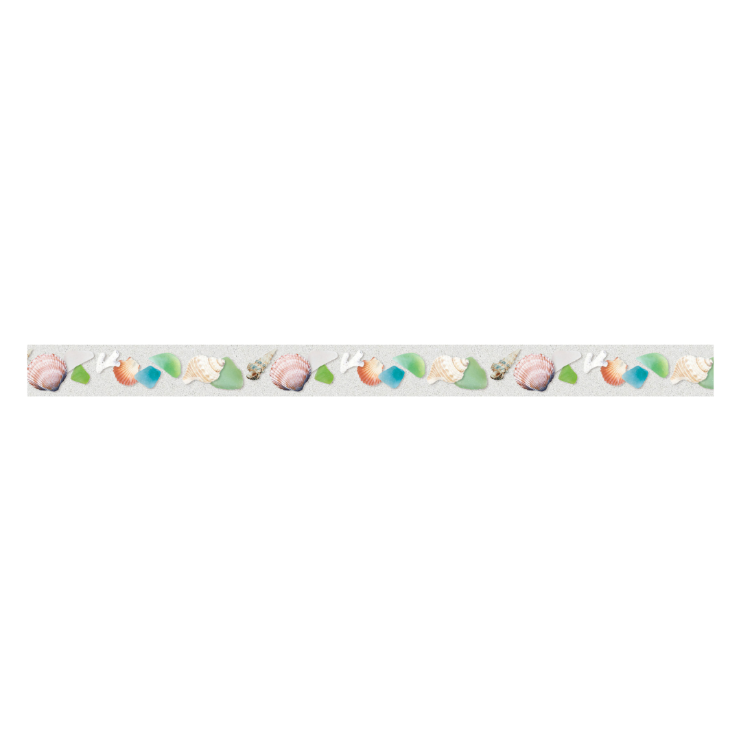 MT EX Washi Tape - Sea Glass and Shells — applied on surface