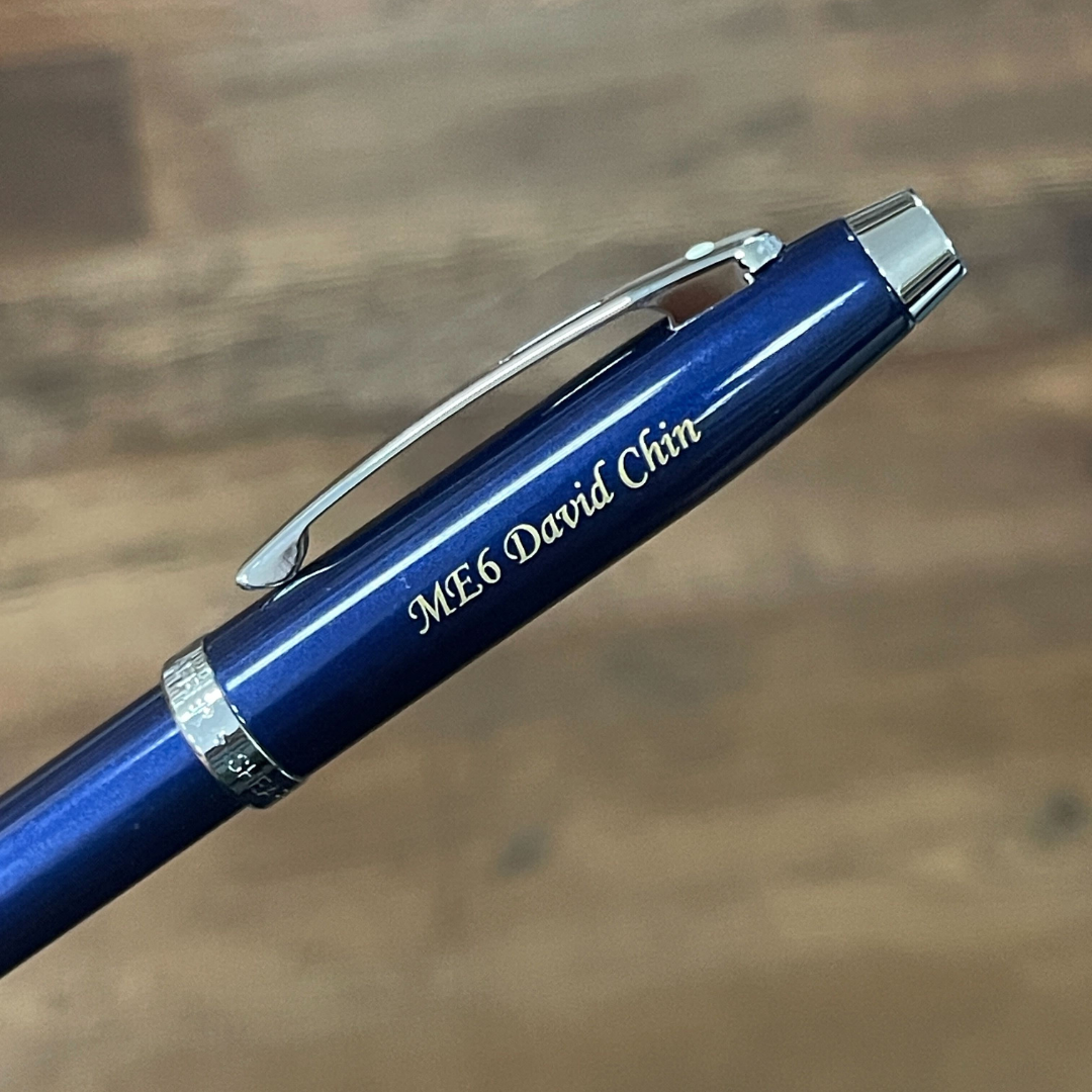 Sheaffer 100 E9339  Glossy Blue With Chrome Trims Ballpoint Pen (WW30) — Sheaffer ballpoint pen — reliable smooth-writing everyday pen, at Cityluxe Singapore