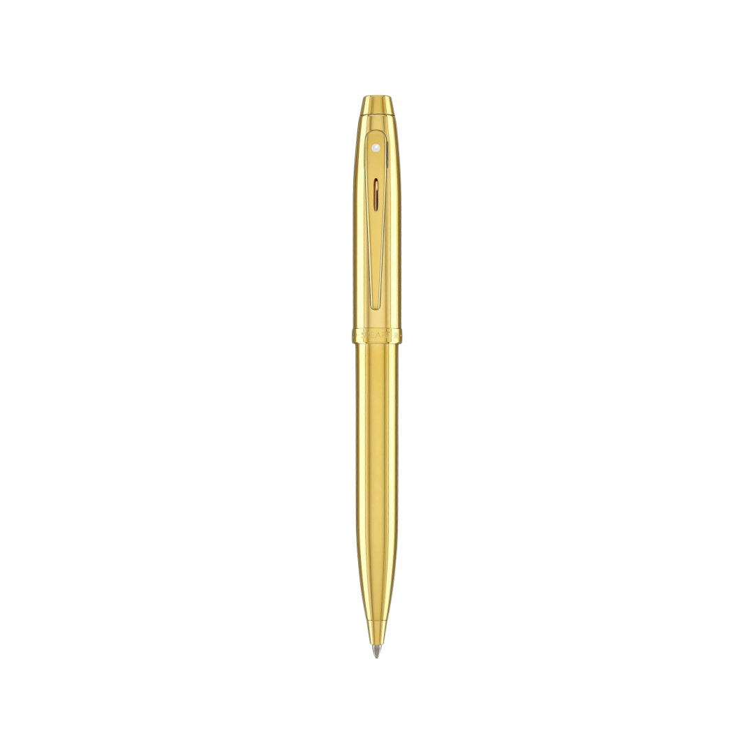 Sheaffer 100 E9372 PVD Gold With PVD Gold Trims Ballpoint Pen (WW30) — Sheaffer ballpoint pen — reliable smooth-writing everyday pen, at Cityluxe Singapore