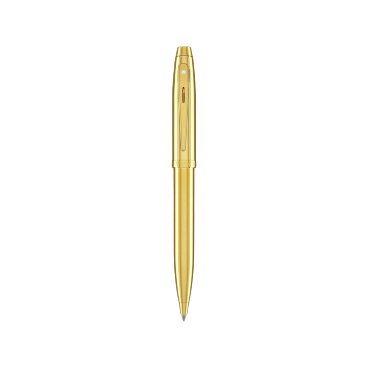 Sheaffer 100 E9372 PVD Gold With PVD Gold Trims Ballpoint Pen (WW30) — Sheaffer ballpoint pen — reliable smooth-writing everyday pen, at Cityluxe Singapore