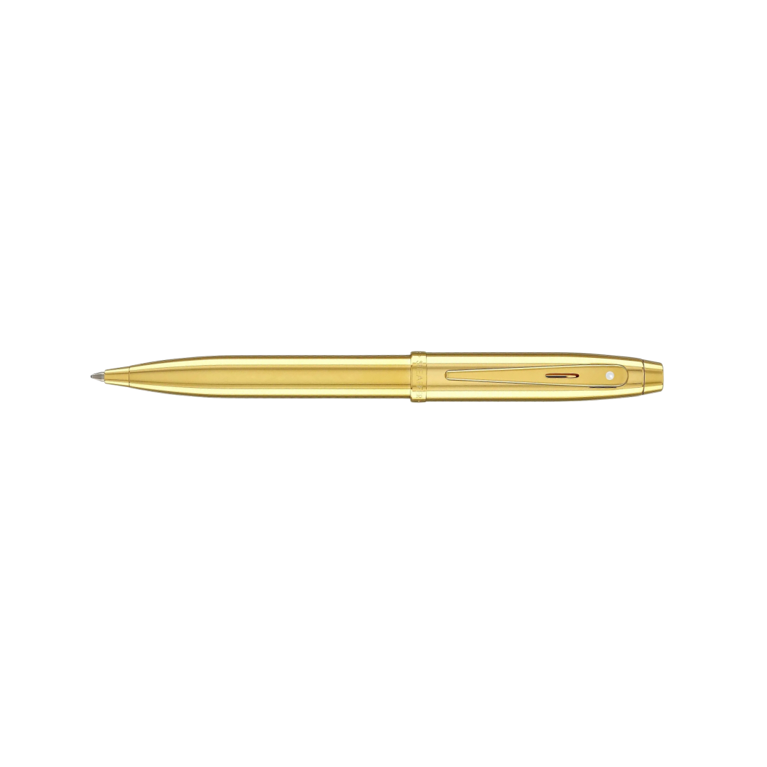 Sheaffer 100 E9372 PVD Gold With PVD Gold Trims Ballpoint Pen (WW30) — Sheaffer ballpoint pen — reliable smooth-writing everyday pen, at Cityluxe Singapore
