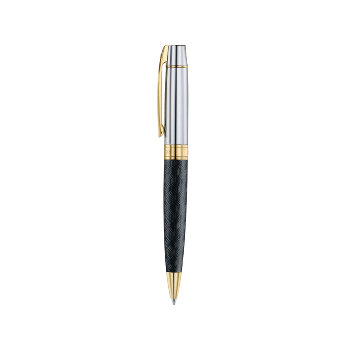 Sheaffer 300 E9347 Engraved Matt Black With Gold Trims Ballpoint Pen (WW30) — Sheaffer ballpoint pen — reliable smooth-writing everyday pen, at Cityluxe Singapore